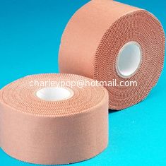 China 3.75cmx10m Sports tapes GYM tape plastic pipe cut core plain edge skin zinc oxide adhe taping banding cotton fabric supplier
