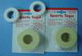 1/2"x10m Sports tapes GYM tape fingerstall core zig-zag edge white hot-melt glue taping banding cotton fabric supplier